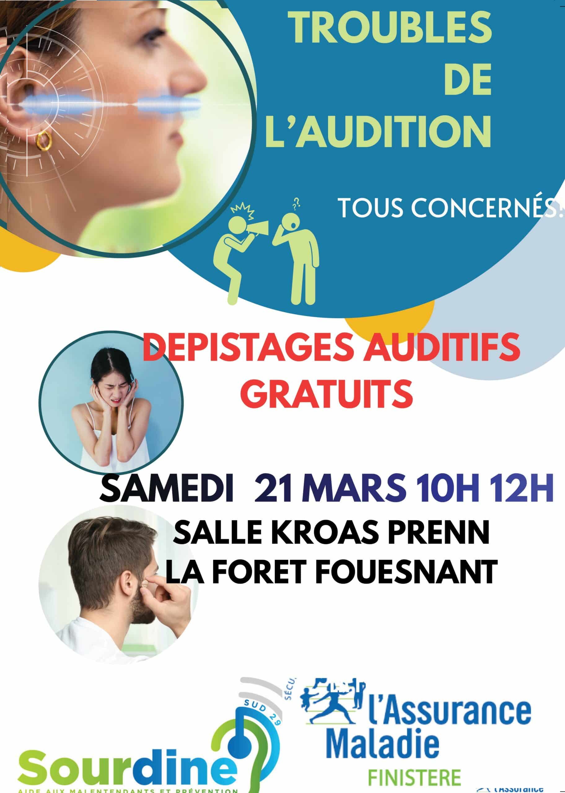 Dépistages auditifs GRATUITS – Samedi 21 mars