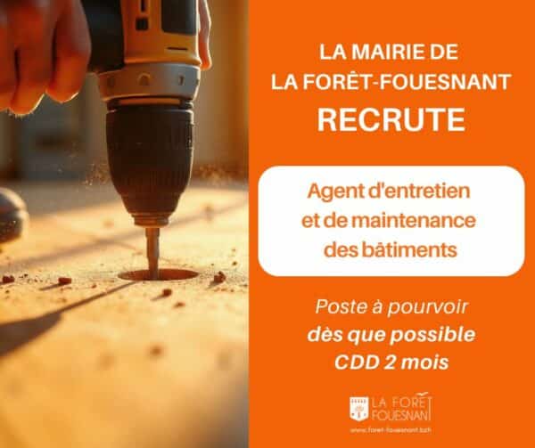 Urgent : la mairie recrute un agent d&rsquo;entretien et de maintenance des bâtiments