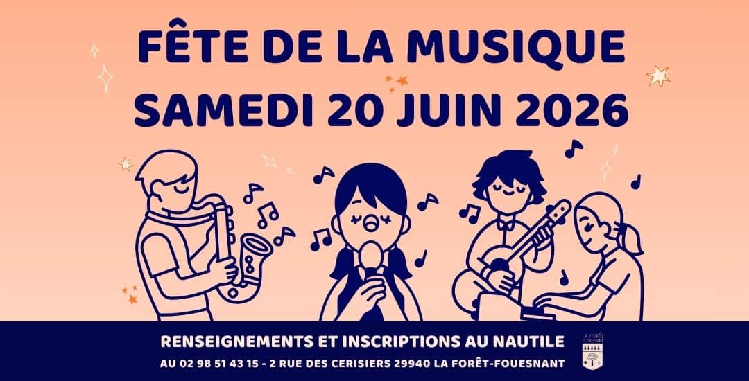 La Forêt-Fouesnant fêtera la musique le samedi 20 juin !