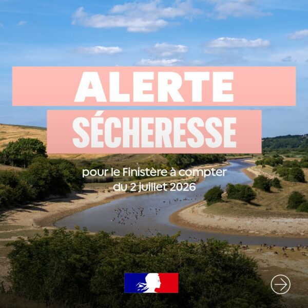 Le département du Finistère placé en alerte sécheresse