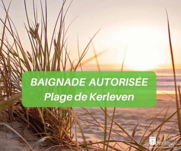 Baignade de nouveau autorisée à Kerleven